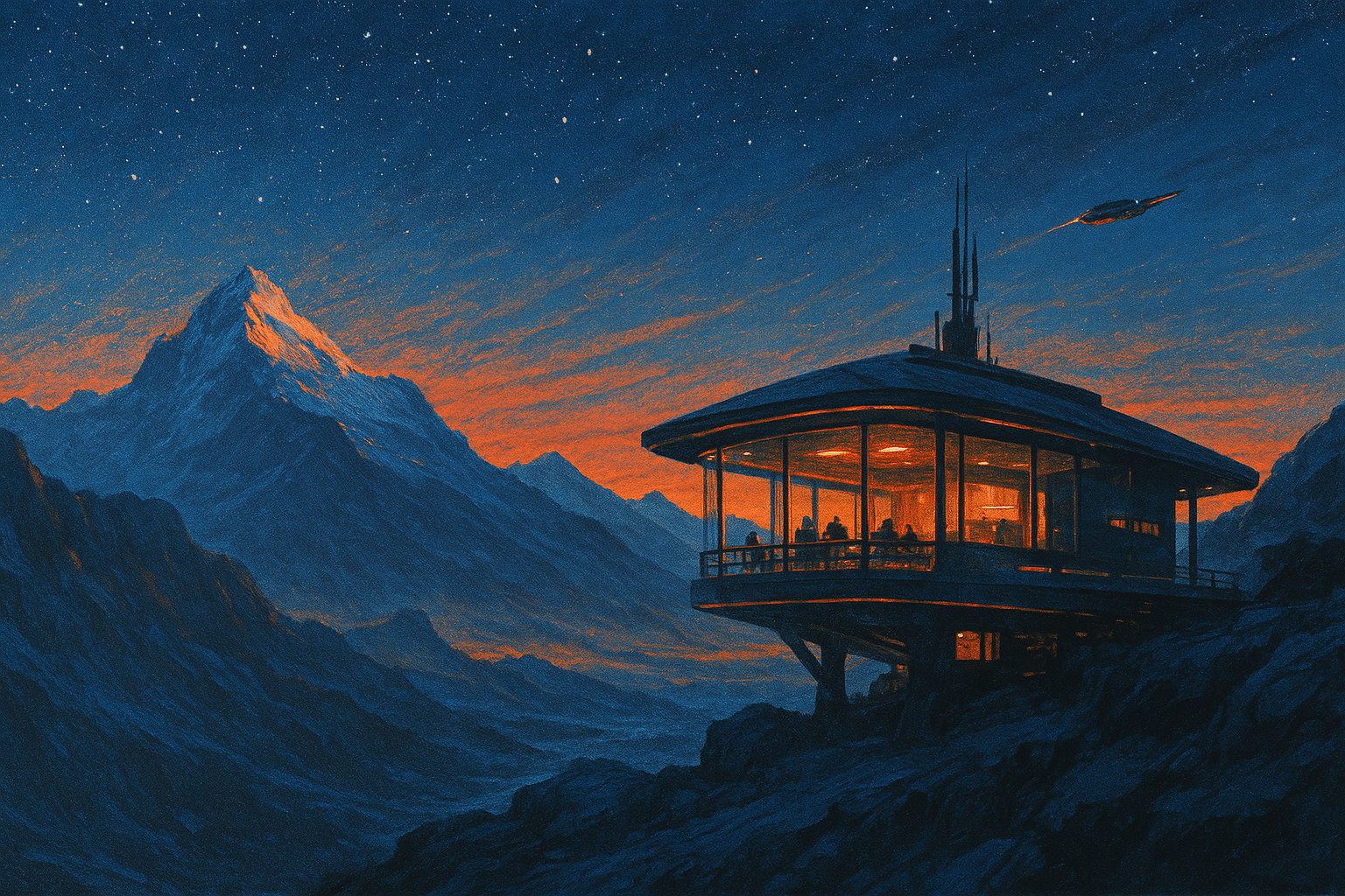 Mountain restaurant view